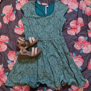 Green Lace LC Lauren Conrad Dress